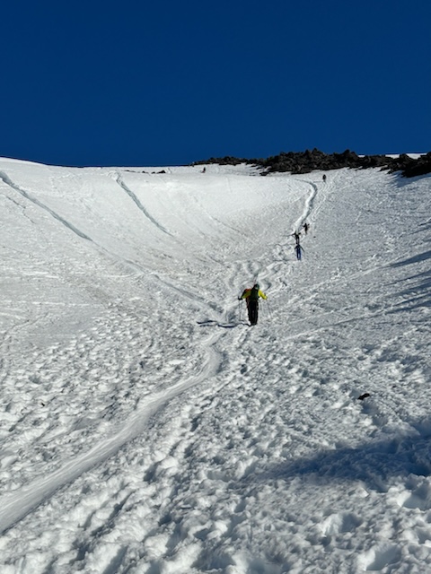 The team making the ascent. 