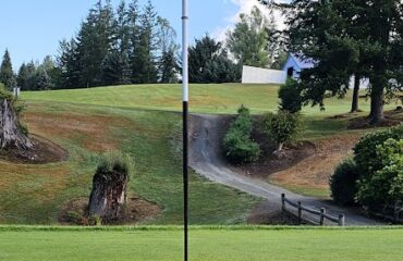 PGM golf ball on the 8th green of Blue Boy Golf Course